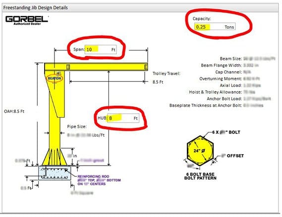 Jib Crane Drawing