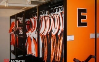 Princeton University athletic mobile shelving