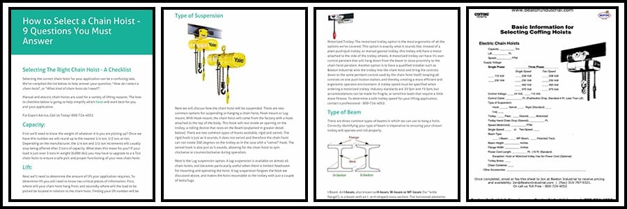 Chain Hoist Selection